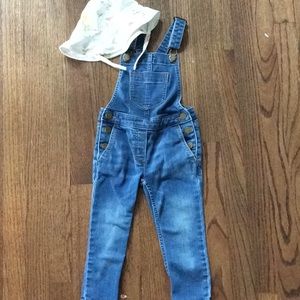 J. Crew girls denim overalls